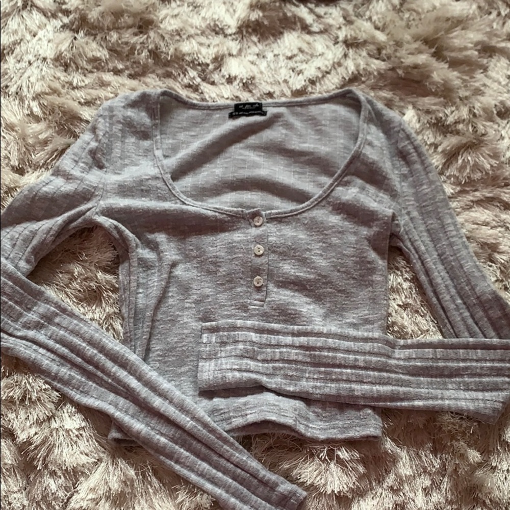 UO out from under long sleeve crop top